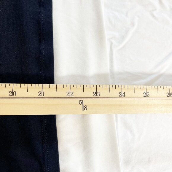 Chico's Travelers Black & White Layered Artsy Top Zipper - Size 2, Large - Picture 7 of 7